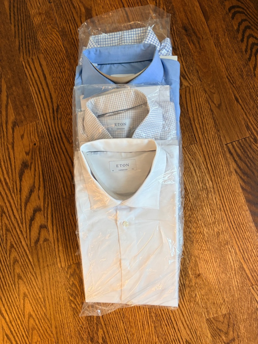Eton Men's Dress Shirt Set - White, Light Blue, Blue Check bold, blue check ligh